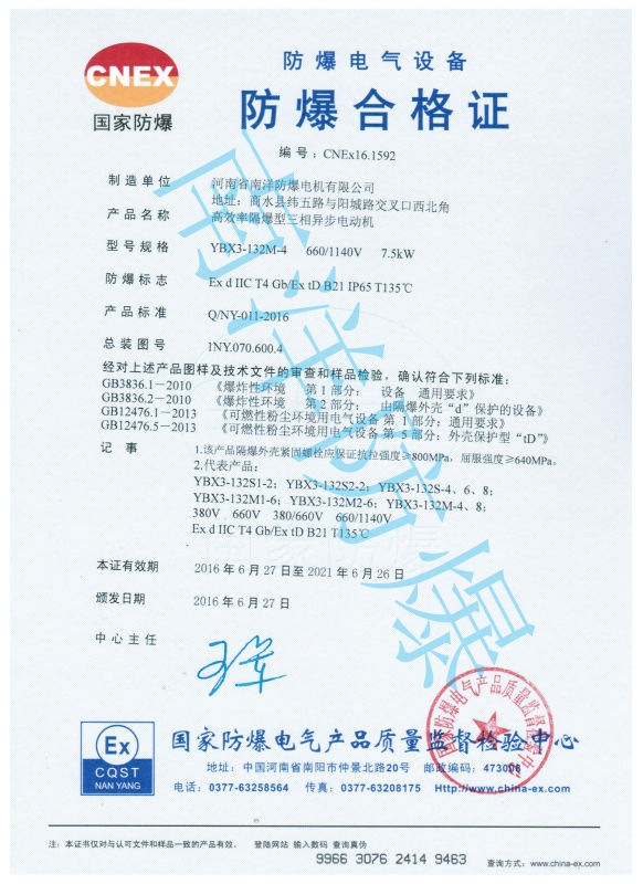 粉塵防爆電機(jī)的防爆等級都有哪些?